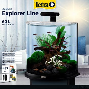 Tetra acquario Aqua art Bianco 60 Litri