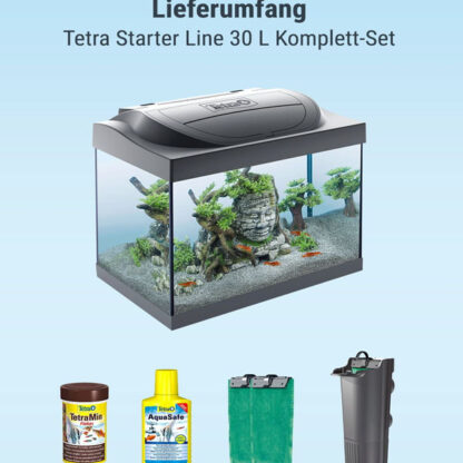 Tetra Starter Line Tank LED Black 30lt - Μικρά < 60 lt