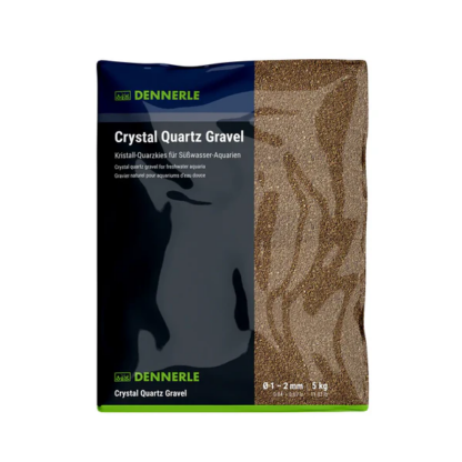 Dennerle Crystal Quartz Gravel Dark Brown 5kg - Άμμος – Χαλίκια