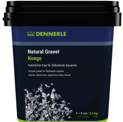 Dennerle Natural Gravel Kongo 3-8 mm 2.5kg - Άμμος – Χαλίκια